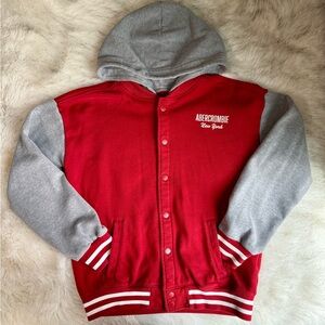 abercrombie kids Red and White Logo Tee